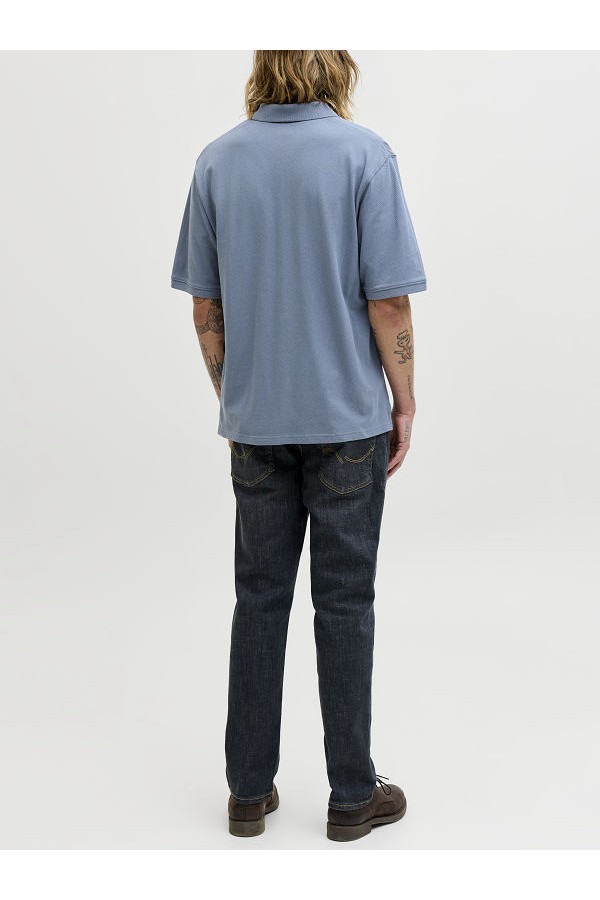 JJEARCHIVE GRAPHIC POLO SS LN - ΜΠΛΕ