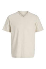 JREBWINDOM SPLIT NECK SS TEE - ΜΠΕΖ