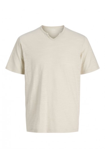 JREBWINDOM SPLIT NECK SS TEE - ΜΠΕΖ