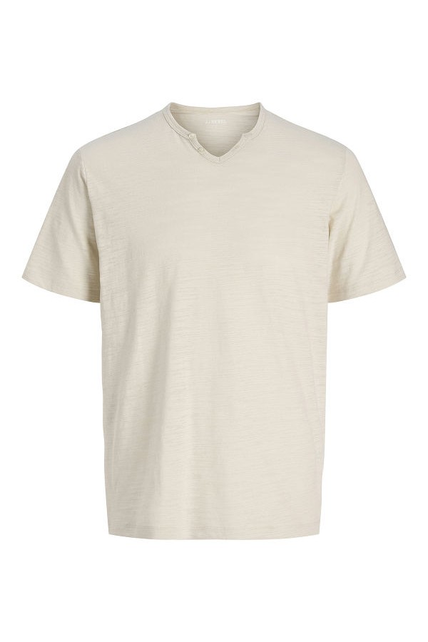 JREBWINDOM SPLIT NECK SS TEE - ΜΠΕΖ