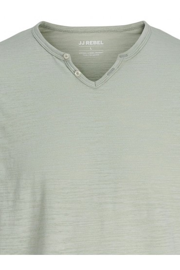 JREBWINDOM SPLIT NECK SS TEE - ΠΡΑΣΙΝΟ