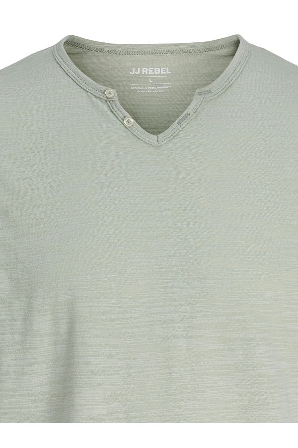 JREBWINDOM SPLIT NECK SS TEE - ΠΡΑΣΙΝΟ