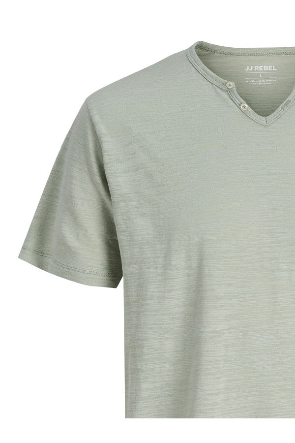 JREBWINDOM SPLIT NECK SS TEE - ΠΡΑΣΙΝΟ