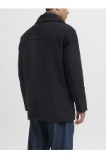 JJEDETROIT PEACOAT STYD AW25 - ΜΑΥΡΟ