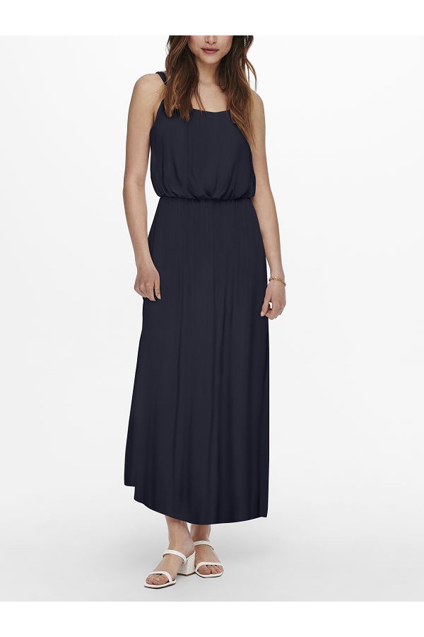 ONLNOVA LIFE VIS STRAP MAXI DRESS WVN - ΜΠΛΕ