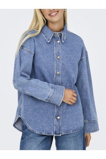 ONLSOPHIE L/S OVERSIZED DNM JKT SIK - ΜΠΛΕ