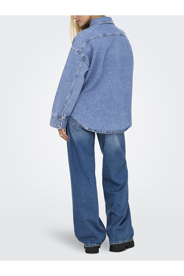 ONLSOPHIE L/S OVERSIZED DNM JKT SIK - ΜΠΛΕ