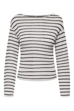 ONLSPEZIA L/S BOATNECK TOP MOCH JRS - ΛΕΥΚΟ