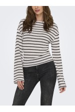 ONLSPEZIA L/S BOATNECK TOP MOCH JRS - ΛΕΥΚΟ