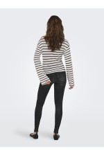 ONLSPEZIA L/S BOATNECK TOP MOCH JRS - ΛΕΥΚΟ