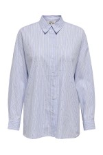 ONLRIMINI LIFE LS RHINES SHIRT MOCH WVN - ΜΠΛΕ ΑΝΟΙΧΤΟ
