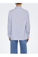 ONLRIMINI LIFE LS RHINES SHIRT MOCH WVN - ΜΠΛΕ ΑΝΟΙΧΤΟ