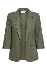 ONLGOA 3/4 UNLINE LINEN BL BLAZER CC TLR - ΠΡΑΣΙΝΟ