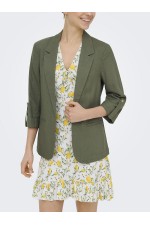 ONLGOA 3/4 UNLINE LINEN BL BLAZER CC TLR - ΠΡΑΣΙΝΟ