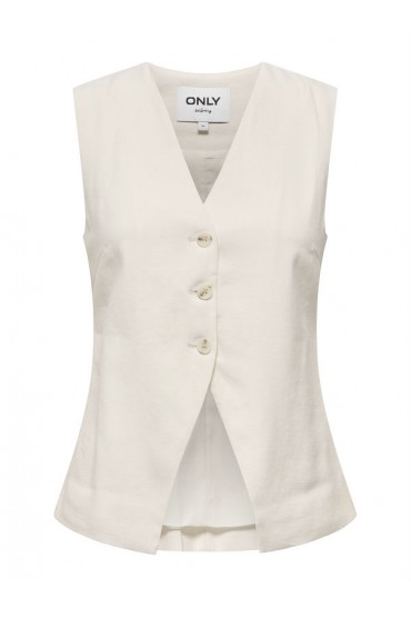 ONLTILA LIFE S/L WAISTCOAT TLR - ΛΕΥΚΟ