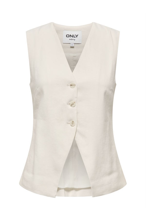 ONLTILA LIFE S/L WAISTCOAT TLR - ΛΕΥΚΟ