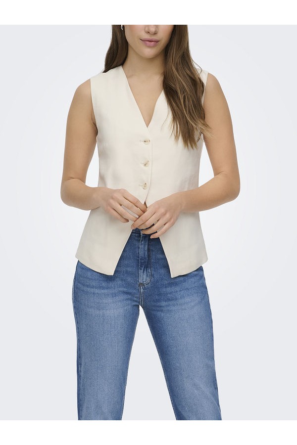 ONLTILA LIFE S/L WAISTCOAT TLR - ΛΕΥΚΟ