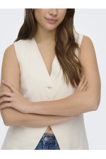 ONLTILA LIFE S/L WAISTCOAT TLR - ΛΕΥΚΟ