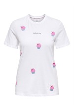 ONLKITA S/S GLAM TOP BOX JRS - ΛΕΥΚΟ