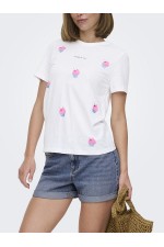 ONLKITA S/S GLAM TOP BOX JRS - ΛΕΥΚΟ