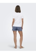 ONLKITA S/S GLAM TOP BOX JRS - ΛΕΥΚΟ