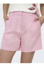 ONLITA HW LINEN LOOK SHORTS TLR - ΡΟΖ