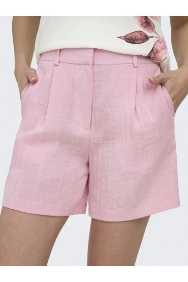 ONLITA HW LINEN LOOK SHORTS TLR - ΡΟΖ