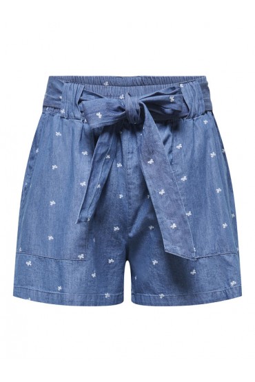 ONLNOVA AZURE TALIA SHORTS WVN - ΜΠΛΕ
