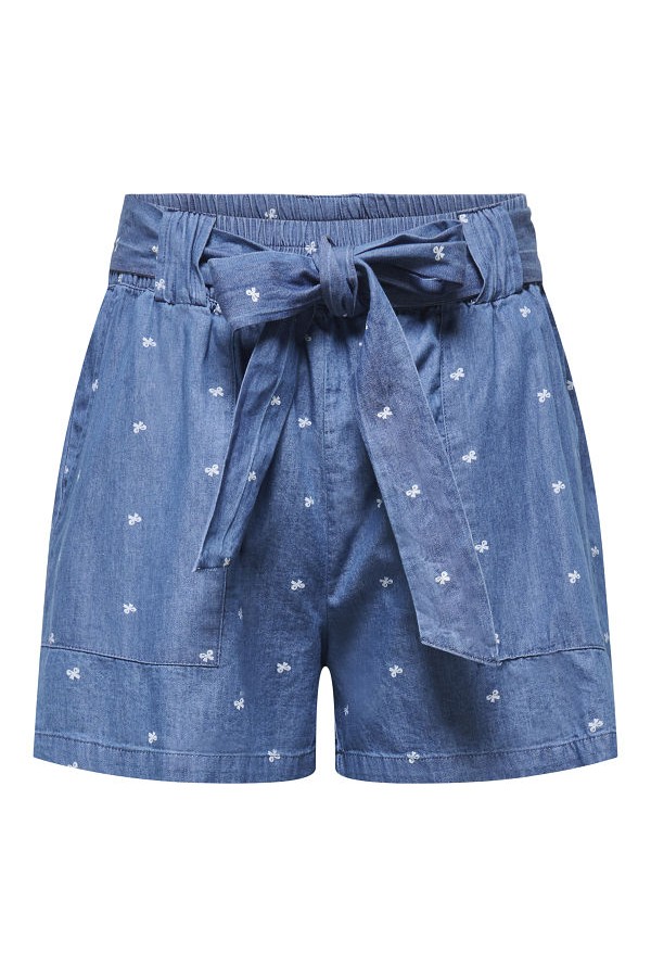 ONLNOVA AZURE TALIA SHORTS WVN - ΜΠΛΕ