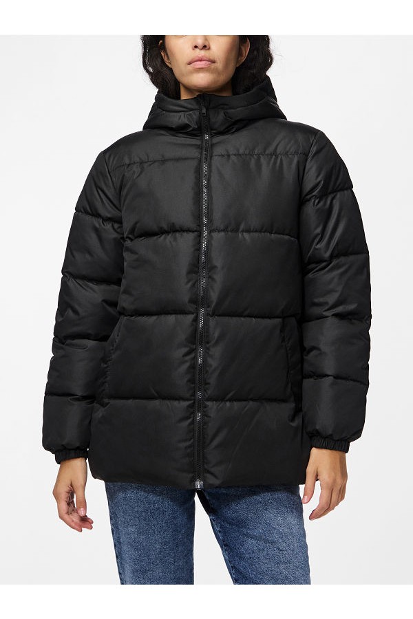 PCMADDIE PUFFER JACKET NOODS BC - ΜΑΥΡΟ