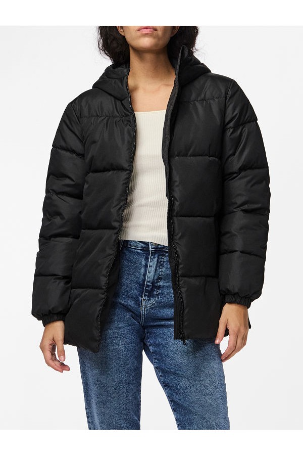 PCMADDIE PUFFER JACKET NOODS BC - ΜΑΥΡΟ