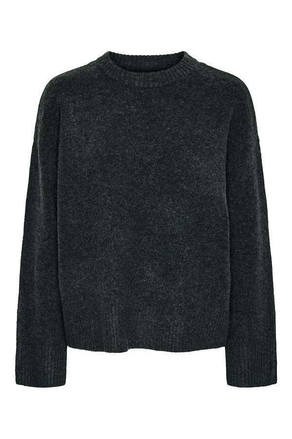 PCANA LS O-NECK KNIT PWP BC - ΓΚΡΙ
