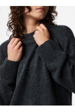 PCANA LS O-NECK KNIT PWP BC - ΓΚΡΙ
