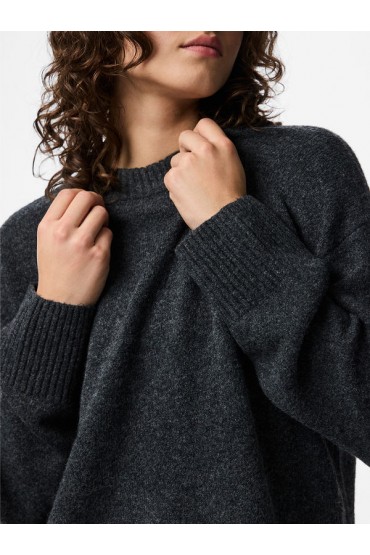 PCANA LS O-NECK KNIT PWP BC - ΓΚΡΙ