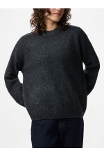 PCANA LS O-NECK KNIT PWP BC - ΓΚΡΙ