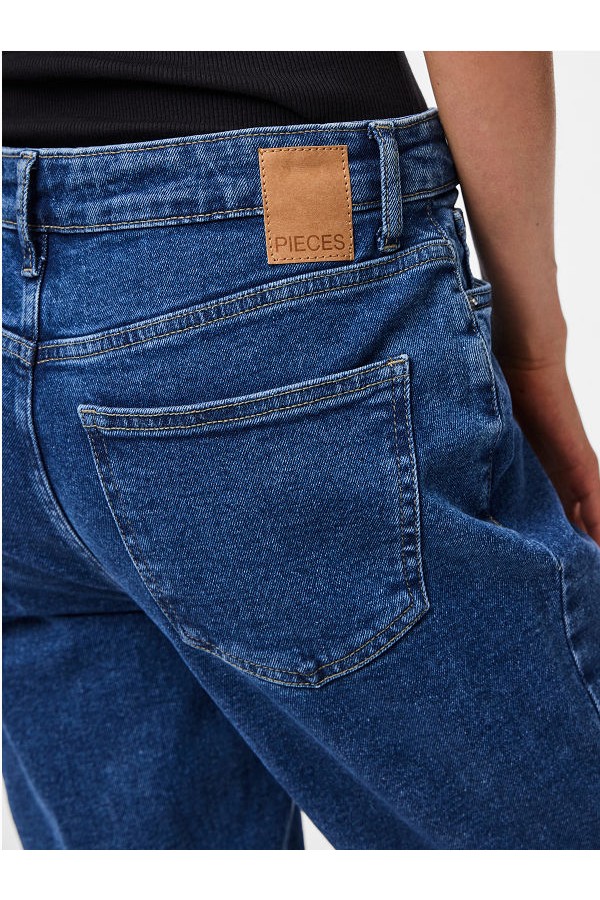 PCKELLY MW STRAIGHT JEANS - ΜΠΛΕ