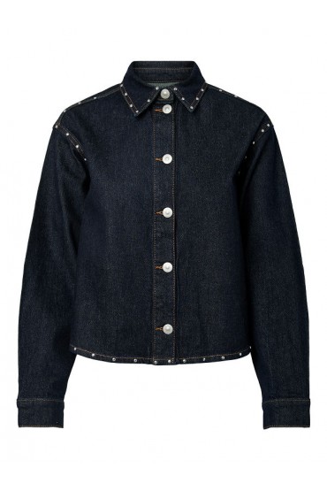 PCKARLA LS DENIM SHIRT D2D FSY PP - ΜΠΛΕ