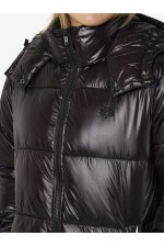 NMALLIE X-LONG SHINY PUFFER DD - ΜΑΥΡΟ