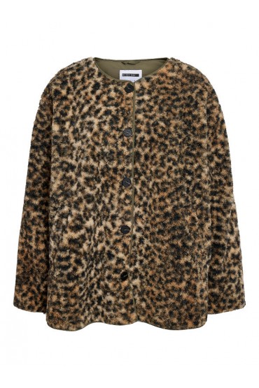 NMFELINE LOOSE TEDDY JACKET FWD - ΜΠΕΖ