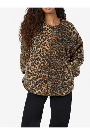 NMFELINE LOOSE TEDDY JACKET FWD - ΜΠΕΖ