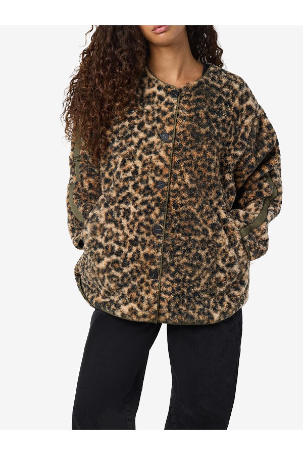 NMFELINE LOOSE TEDDY JACKET FWD - ΜΠΕΖ