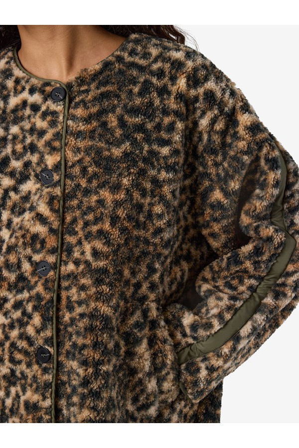 NMFELINE LOOSE TEDDY JACKET FWD - ΜΠΕΖ