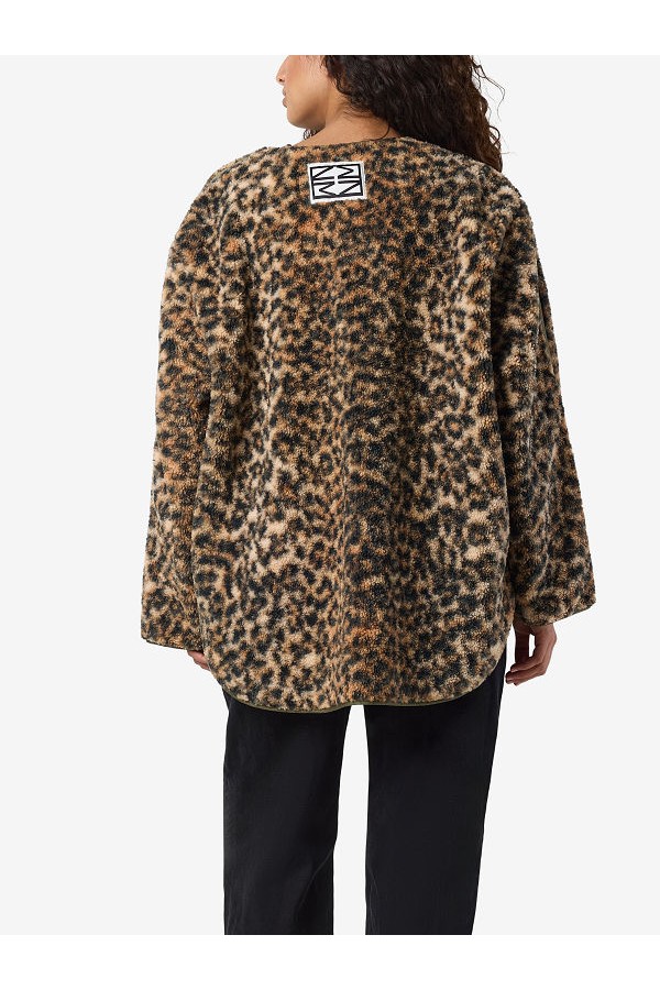 NMFELINE LOOSE TEDDY JACKET FWD - ΜΠΕΖ