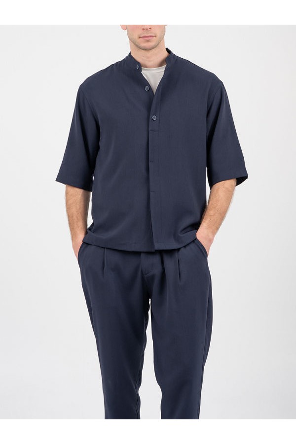 VITTORIO OVERSHIRT - ΜΠΛΕ