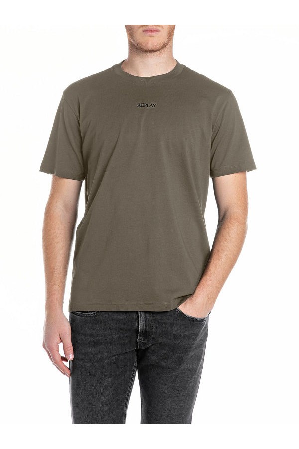 REPLAY T-SHIRT MENS - ΠΡΑΣΙΝΟ