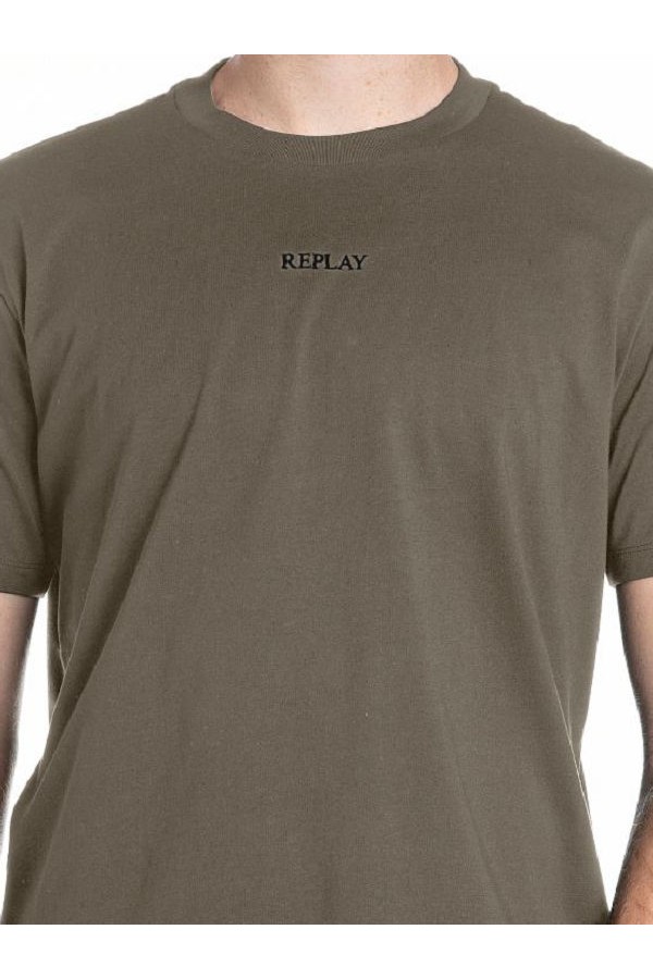 REPLAY T-SHIRT MENS - ΠΡΑΣΙΝΟ