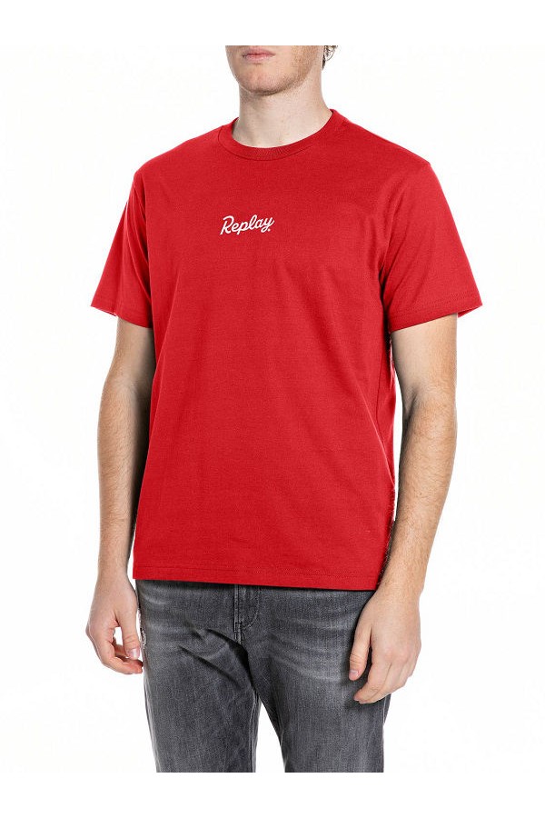 REPLAY T-SHIRT MENS - ΚΟΚΚΙΝΟ