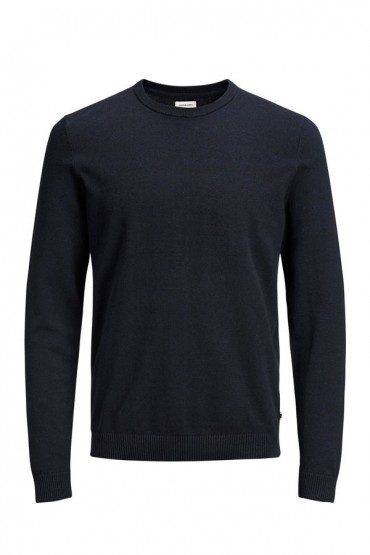 JJEBASIC KNIT CREW NECK NOOS - ΜΠΛΕ