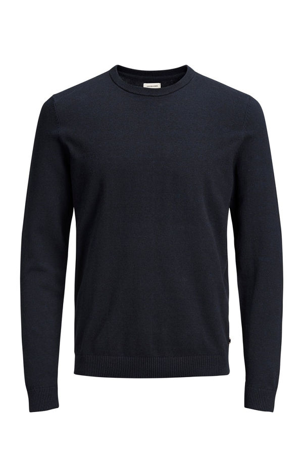 JJEBASIC KNIT CREW NECK NOOS - ΜΠΛΕ