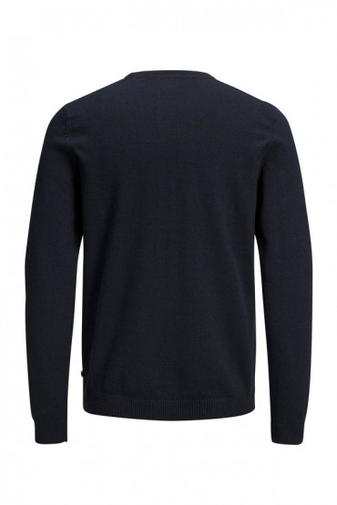 JJEBASIC KNIT CREW NECK NOOS - ΜΠΛΕ